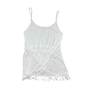 Victorias Secret white tassel swim cover up M